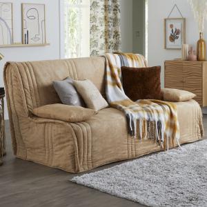 Housse clic-clac 140x190 beige en polyester