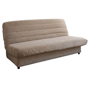 Housse clic-clac en polyester beige 2 places