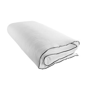Housse d'édredon en Lin lavé légèrement froissé Blanc 90x20…