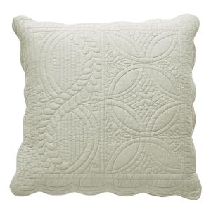 Housse d'oreiller en coton blanc écru 65x65cm