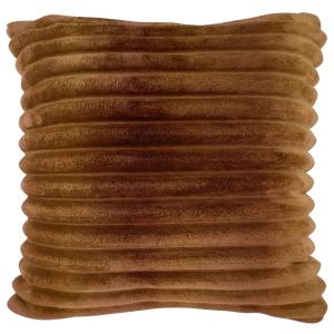 Housse d'oreiller en polyester marron caramel 65x65cm