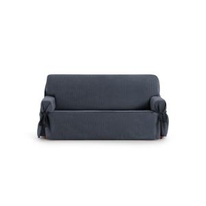 Housse de canapé 2 places avec des rubans bleu 140 - 180 cm