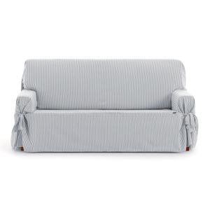 Housse de canapé 3 places avec des rubans gris clair 180 -…