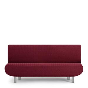 Housse de canapé clic clac extensible bordeaux 180 * 230 cm