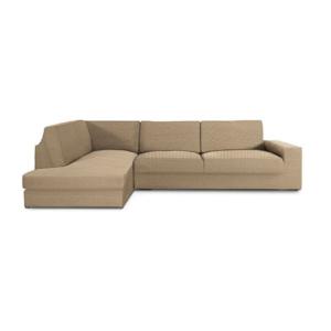 Housse de canapé coin en L gauche beige 350 * 500 cm