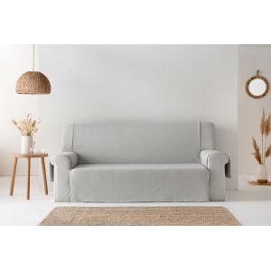 Housse de canapé en coton gris clair 4 places