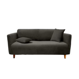 Housse de canapé extensible polyester gaufré gris 180x230cm…
