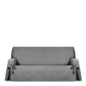 Housse de canapé hydrofuge 4 places avec rubans beige-gris…