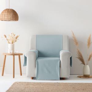 Housse de canapé pratique en coton aqua marine 1 place