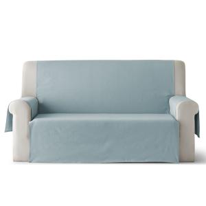 Housse de canapé pratique en coton aqua marine 2 places