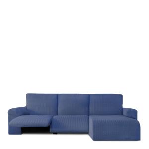 Housse de canapé relax en L droite b/c bleu 250 * 360 cm