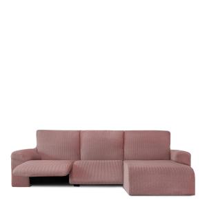 Housse de canapé relax en L droite b/c rose 250 * 360 cm