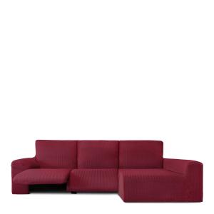 Housse de canapé relax en L droite extensible bordeaux 250…