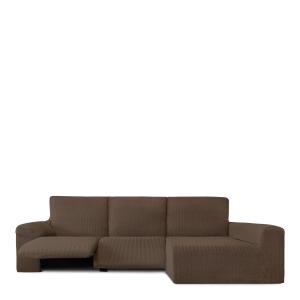 Housse de canapé relax en L droite extensible marron 250 *…