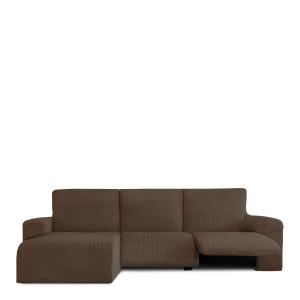 Housse de canapé relax en L gauche b/c marron 250 * 360 cm