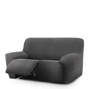 Housse de canapé relax extensible 3 places x 2 gris foncé 2…