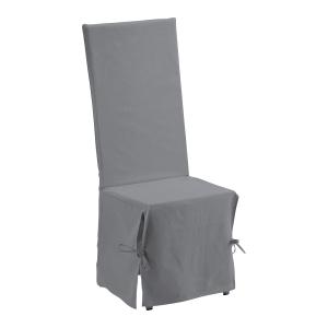 Housse de Chaise  en coton gris 35 x 35 x 116