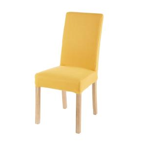 Housse de chaise en coton jaune moutarde, compatible chaise…
