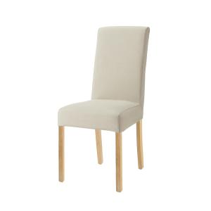 Housse de chaise en coton recyclé beige mastic, compatible…