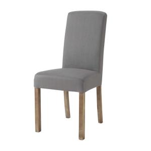 Housse de chaise en lin lavé grise, compatible chaise MARGA…
