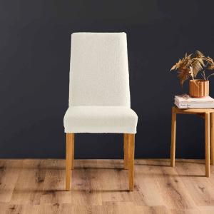 Housse de chaise extensible bouclette polyester naturel 50…