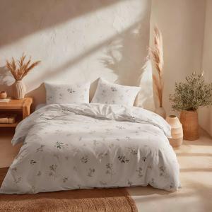 Housse de couette 100% coton  220x220 cm   2(45x75) cm