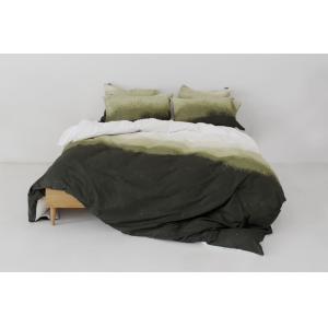 Housse de couette 100% Coton Olive verte 155x220 cm