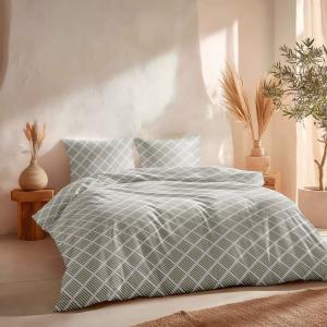 Housse de couette 100% coton vert d'eau 260x240 cm   2(50x9…