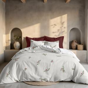Housse de couette 100 % polyester multicolore 155x220 cm