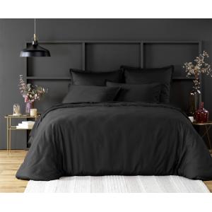 Housse De Couette 1Pcs 100% Satin De Coton 105 Fils Noir