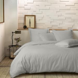 Housse de couette 220x240 cm Percale de Coton Gris Perle