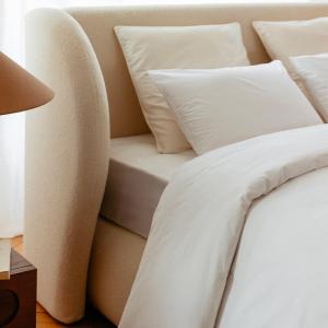 Housse de couette 220x240cm - Blanc - Satin de Coton