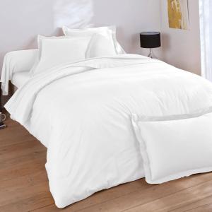 Housse de couette 240x220 blanc en coton