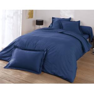 Housse de couette 260x240 en coton bleu marine