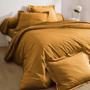 Housse de couette 260x240 marron bronze en coton