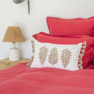 Housse de couette 260x240 rose framboise