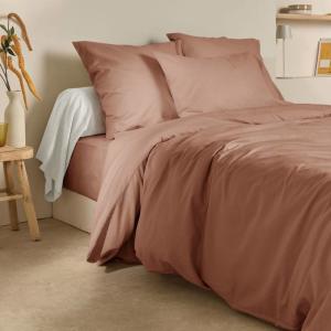 Housse de couette 75% coton 25% lin pêche de vigne 200 x 20…