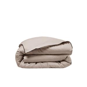 Housse de couette à  en 100% lin légèrement froissé Beige…