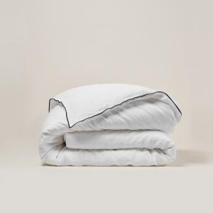 Housse de couette à  en Lin lavé légèrement froissé Blanc…