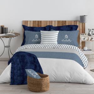 Housse de couette en coton 240x220 cm bleu