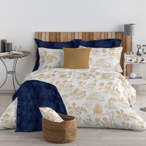 Housse de couette en coton 240x220 cm doré