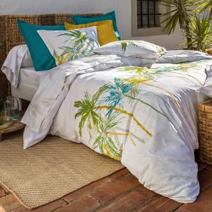 Housse de couette en coton beige 200x200cm