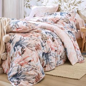 Housse de couette en coton beige rosé 200x200cm