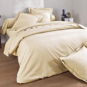 Housse de couette en coton beige sable 260x240