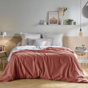 Housse de couette en coton Bio terracotta 200 x 200 cm