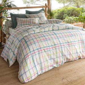 Housse de couette en coton blanc cassé 240x220
