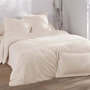 Housse de couette en coton blanc craie 240x220
