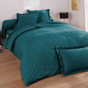 Housse de couette en coton bleu canard 240x220