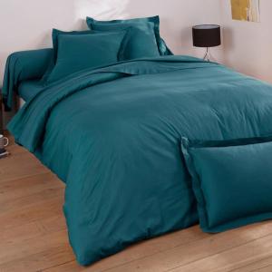 Housse de couette en coton bleu canard 240x220cm