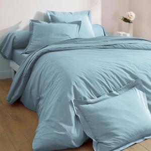 Housse de couette en coton bleu glacier 200x200